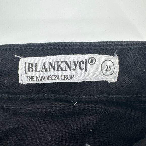 Blank NYC The Madison Crop high rise jeans in Black Size 25 NWT - Picture 8 of 12